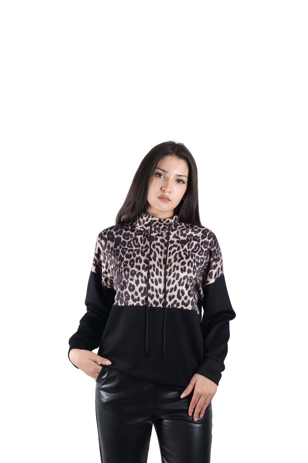 Ontriko Leopar Desenli Sweat
