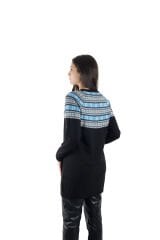 Ontriko Monogram Desen Siyah Tunik