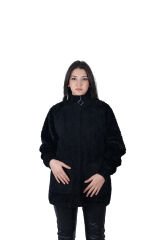 Tığtriko Bağcıklı Kürk Kaban