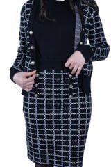 Ontriko Zincir Desenli Triko Takım
